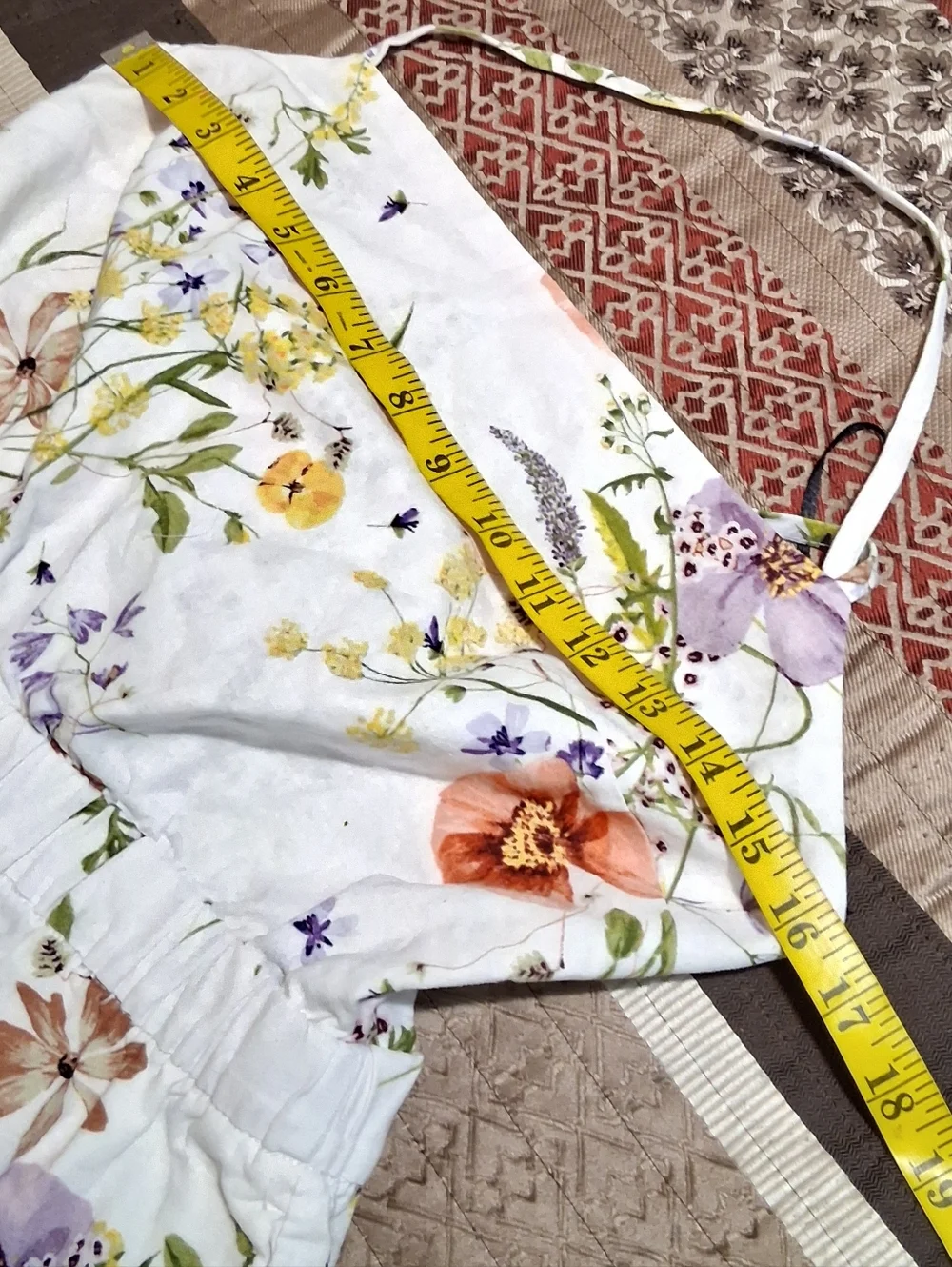 H&M Wildflower Meadow Collection Floral Linen/Organic Cotton‎ Blend Romper SzM